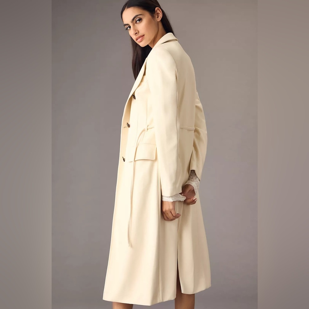 Anthropologie Avec Les Filles Faux Leather Trench Coat - Picture 9 of 13